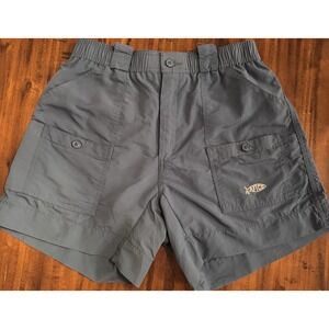 AFTCO Originals Men's Fishing Cargo Shorts 29 X 5 1/2", Blue, 100% Nylon